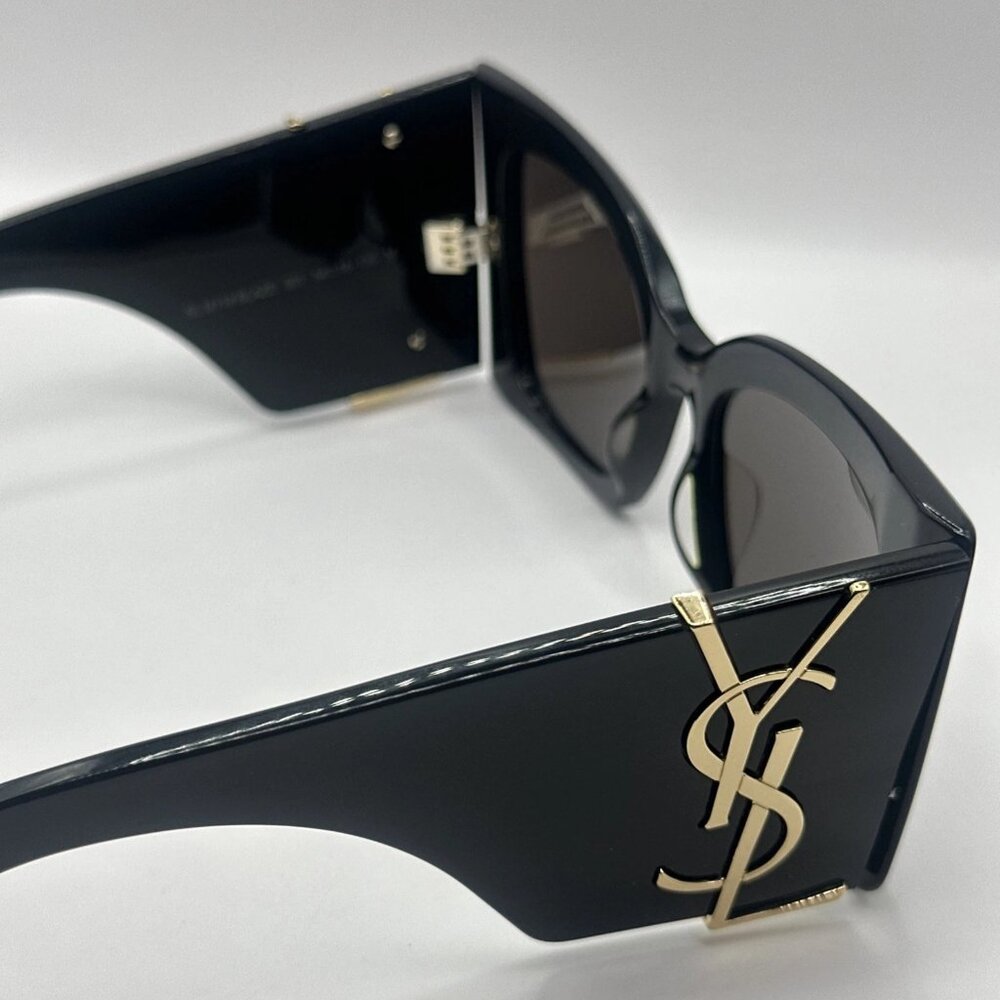 New Saint Laurent SL M119 BLAZE-001 Black Cat Eye Women's Sunglasses Fashion - Picture 3 of 7